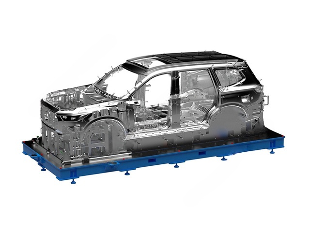 Checking fixture for main model of the complete vehicle